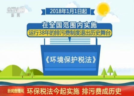 环保税法实施 明确应税大气污染物和水污染物税额幅度